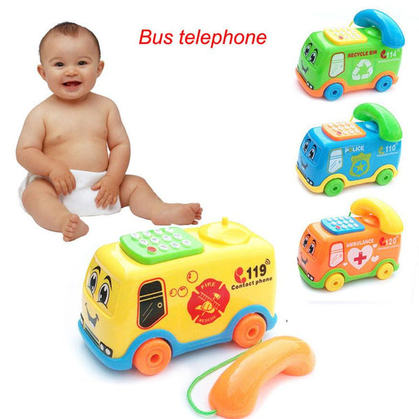 Baby Toys Music Cartoon Bus Phone Educational Developmental Kids