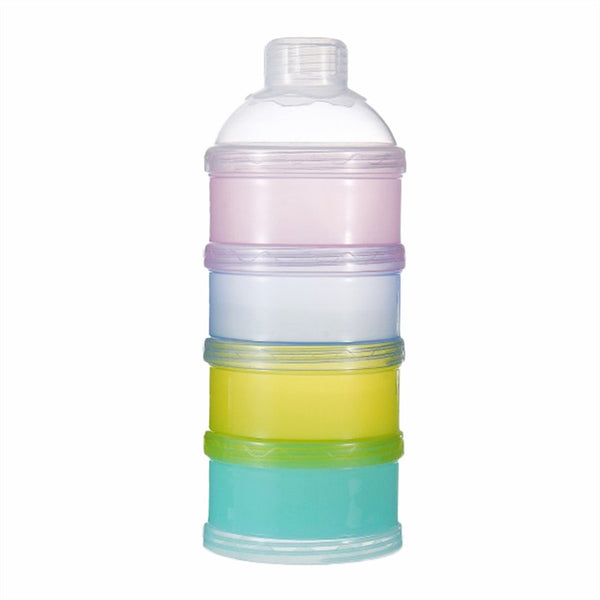 4 Layers Baby Milk Powder Formual Dispenser Baby Feeding Travel Storage Container Non-Spill Stackable Snack Storage Container