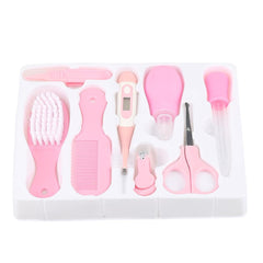 8pcs Convenient Daily Baby Nail Clipper Scissors Hair Brush Comb Manicure Care Kit