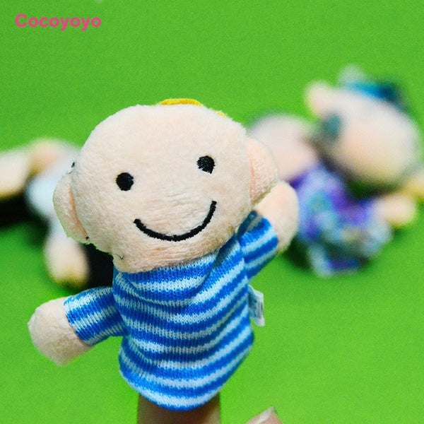 Top Sell 6 x Family Member Finger Puppet Soft Toy Set Play Story Boy Girl Party Favor