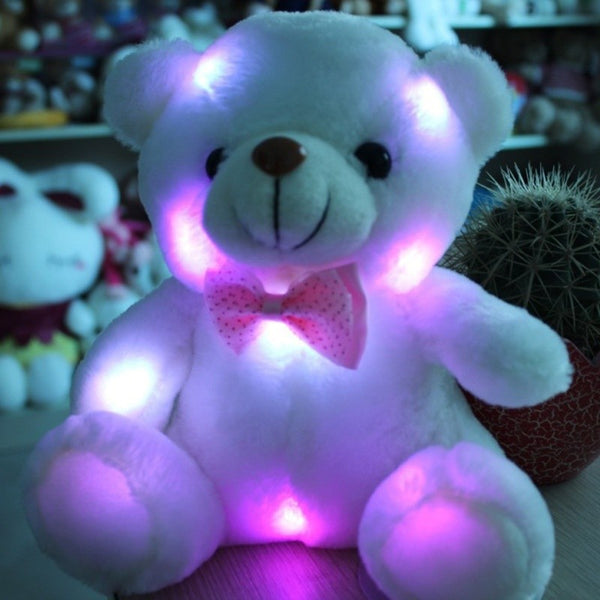 Cute Stuffed Night Light Plush Lovely Holiday Teddy Bear Soft Gift Doll Baby Toy