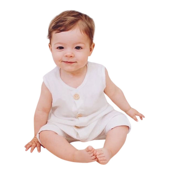Toddler Newborn Baby Sleeveless Solid Clothes Jumpsuit Romper Outfits