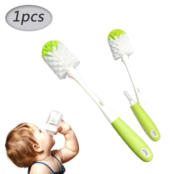 Brush  Baby Bottle and Teat Brush Set Feeding Bottle Cleaner with Nipple Brush Cleaner (Green)