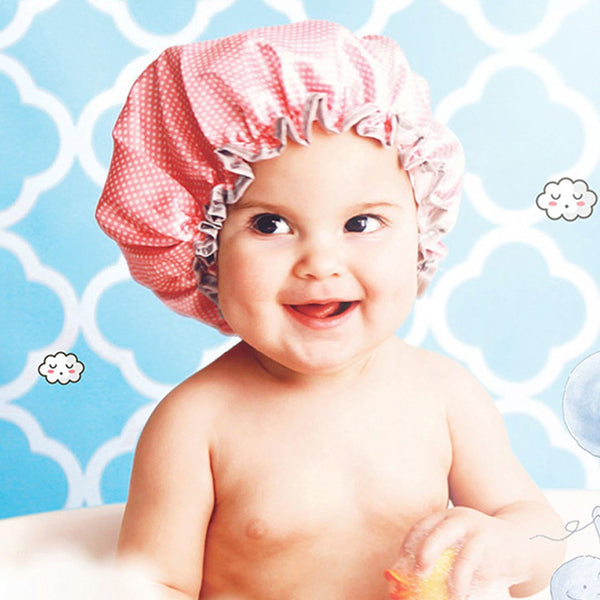 Baby Waterproof Hat Wave Baby Shower Cap Lovely Soft Hat