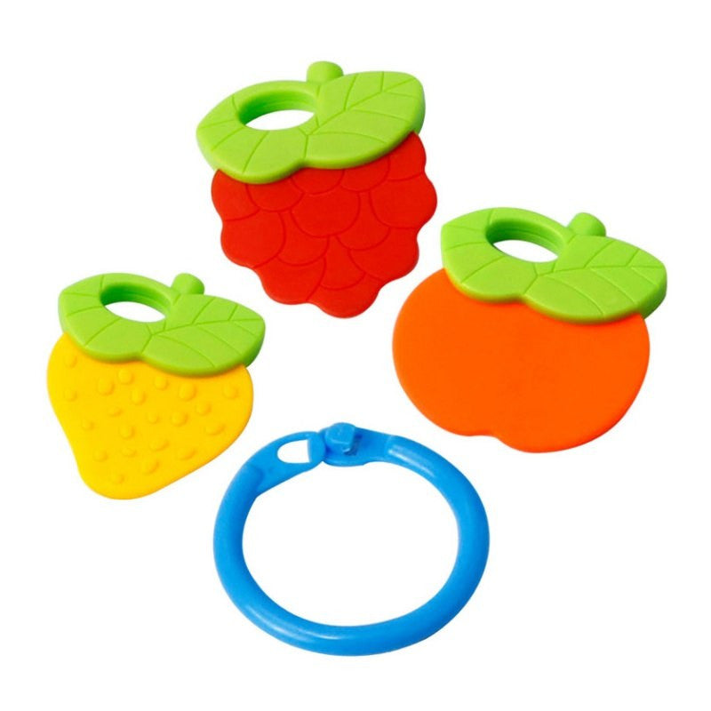 1 Set Baby Teether Silicone Fruit Shape Molar Toys New Baby Dental Care Toothbrush Training Toddler Infant Care J2
