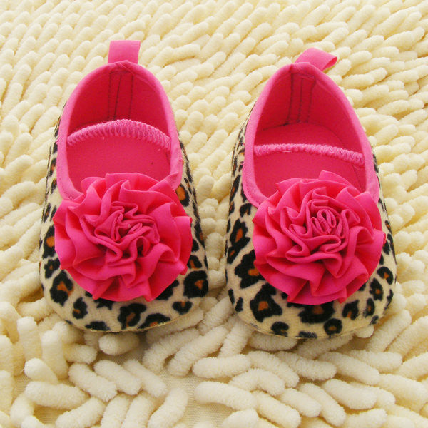 Fashion Newborn baby shoes Red Flower Princess soft baby shoes for baby shoe 3 size