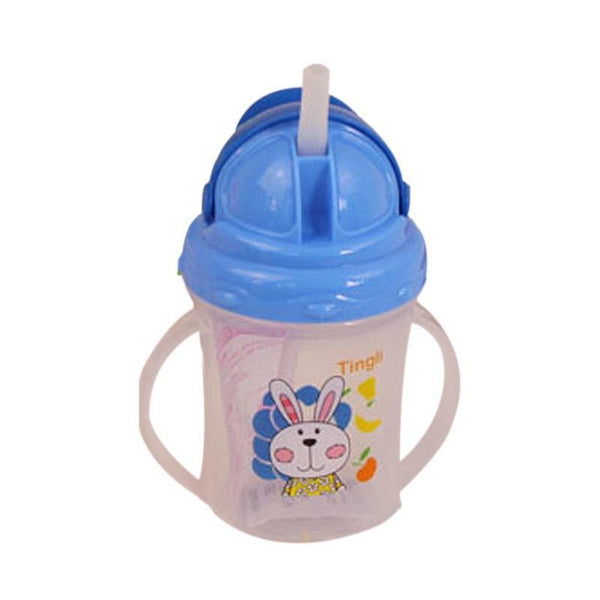 Cute Baby Quality Feeding Bottle Straw Cup Character Pattern Drinking Bottle Sippy Cups With Handles