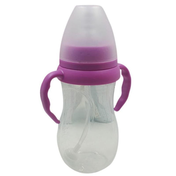 Neonatal Lovely Pacifier  Bottle Solid Bottle With  Dust Cover Infant Anti-flatulence Baby Bottle Size 240ml