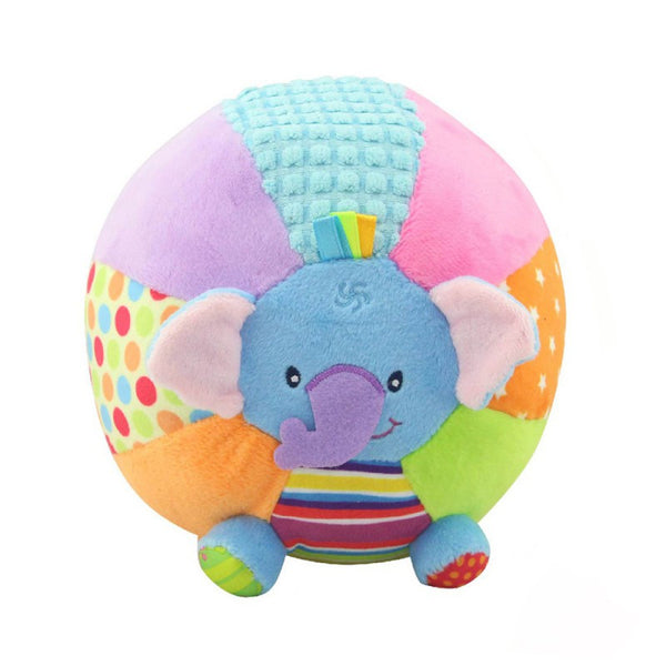 Baby Sound Cloth Toy Animal Ball For Kids Activity Baby Toys Cartoon Pink Pig Monkey Soft Jouet Early Educational Ball