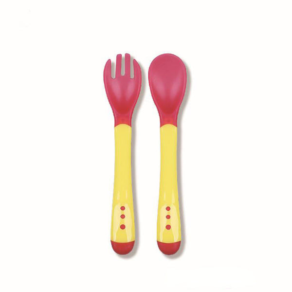 Heat Discoloration Safety Baby Feeding Spoon Soft Silicone Flatware