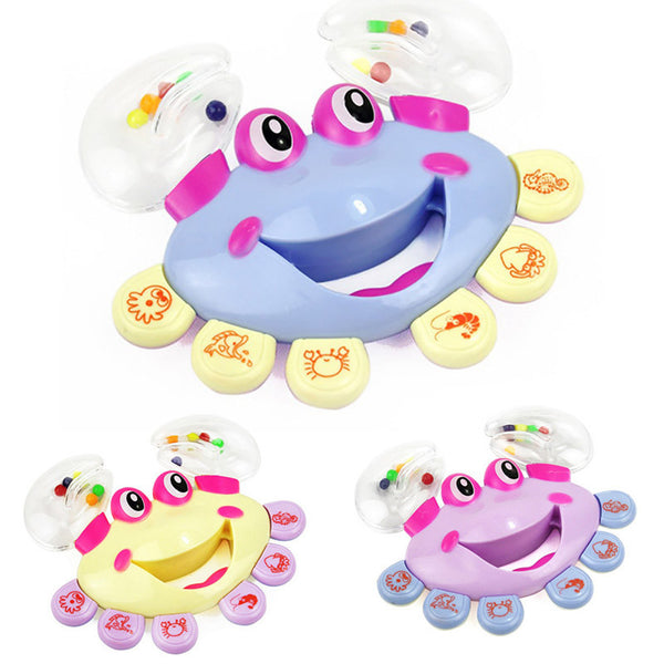 Kids Baby Rattles Toys Crab Design Hand Bell Musical Jingle Shaking Educational Toys Mobile Newborn Baby Toys  new