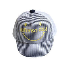 Letter Cartoon Baby Baseball Caps Baby Girls Boys Striped Hat Toddler Boys Hippop Capstide Baby Breathable Net Cap