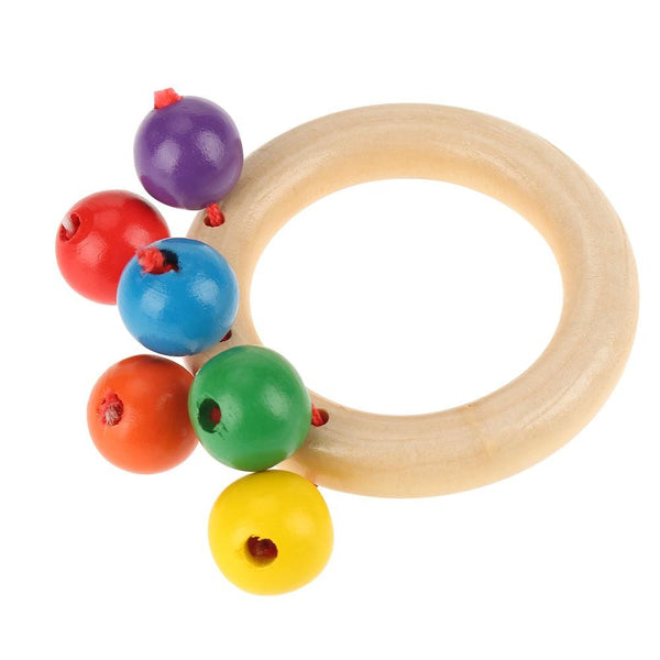 Baby Safe Wooden Rattles Grasp Toy  Infant Early Musical Educational Toys