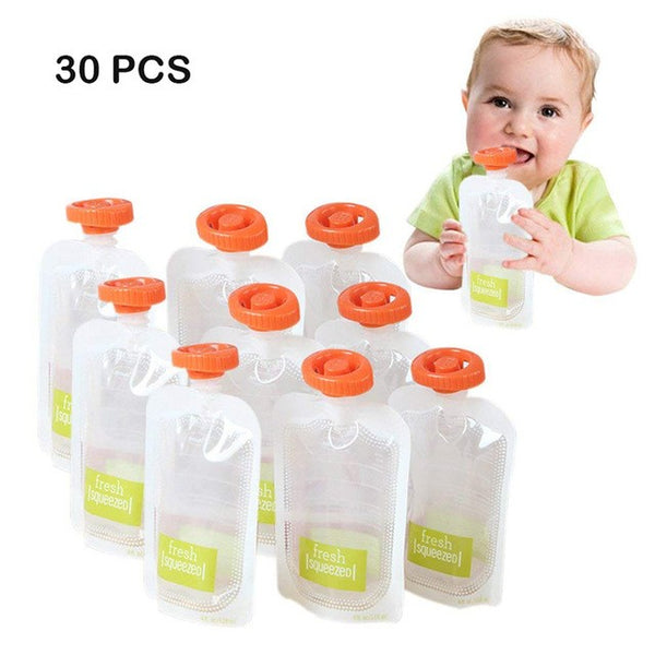 Newborn Baby Food Containers Storage Baby Feeding Maker Supplies Baby Food Fruit Juice Maker Easy Clean with 10 Pouches Bags