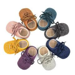 Newborn Baby Shoes Girl Boy Soft Nubuck Leather Prewalker Anti-slip Shoes Canvas Sports Sneakers Moccasins Footwear Shoes